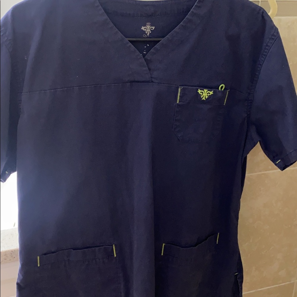 Navy Blue Med Couture Scrub set (size medium)